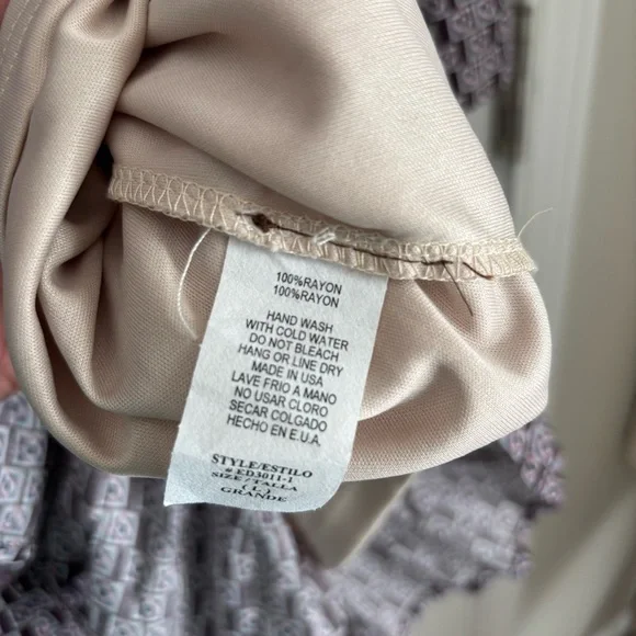 VTG Christian Caliendo Women BoHo Purple/White/Black Geo Print Dress Large Flair - Picture 4 of 8